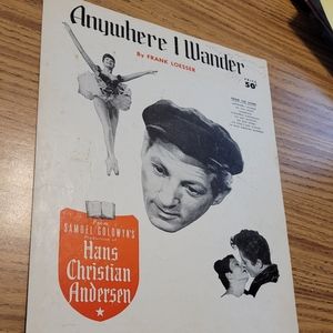 Hans Christian Anderson  vintage Sheet Music with words very collectable